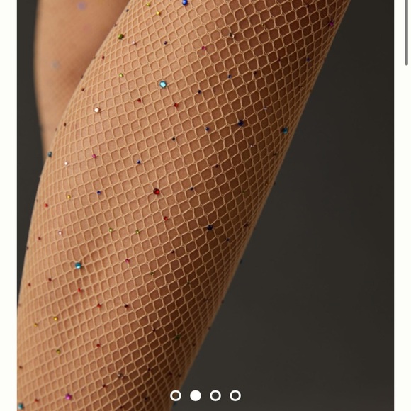 Anthropologie gem nude fishnet tights new in package 2X - Picture 2 of 9